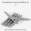 Pack Of 6 Sturdy Magnetic Double Head Hex Bits High Strength Alloy Steel Magnetic Hex Bits For Versatile Applications