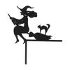 Halloween Door Corner Decoration Cat Witch Flying On Broom Door Corner Sign for Mantel Window