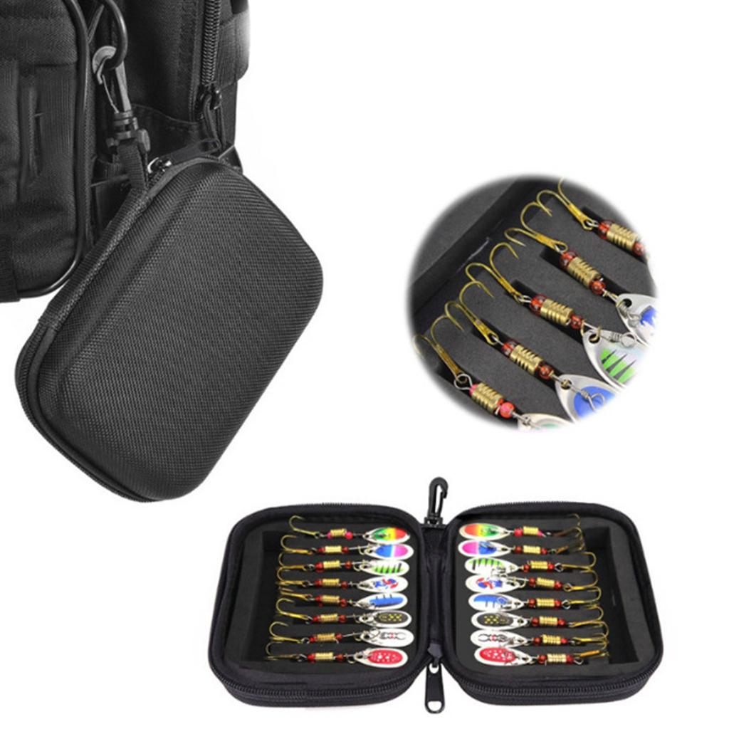 Fliegenfischen Köder Tasche Angelzubehör Spinner Löffel Köder Lagerung EVA Schaum Tasche Forelle Fly Fishook Angelhaken Hard Case