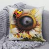 Sunflower Decorative Pillow Cover Cushion  Throw   for Sofa Car Living Room Decoration