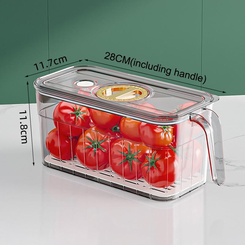Кухонный контейнер для хранения в холодильнике, органайзер для холодильника с крышками и ручками, контейнеры для фруктов, корзина для слива, контейнеры для хранения, кладовая