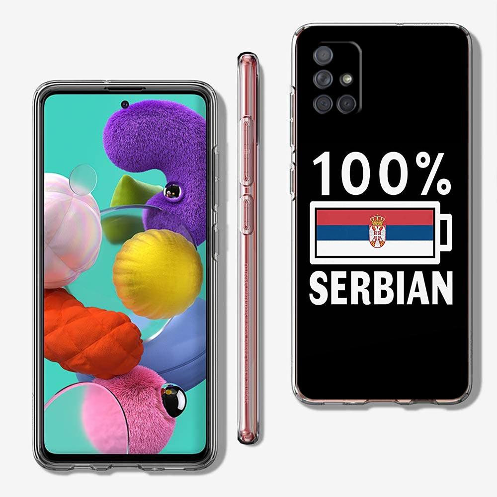 Case For Samsung Galaxy A13 A23 A33 A53 A73 5G A51 A71 A21S A12 A11 A31 A41 A03s A52 A32 A22 Silicone Clear Cover Serbia Flag