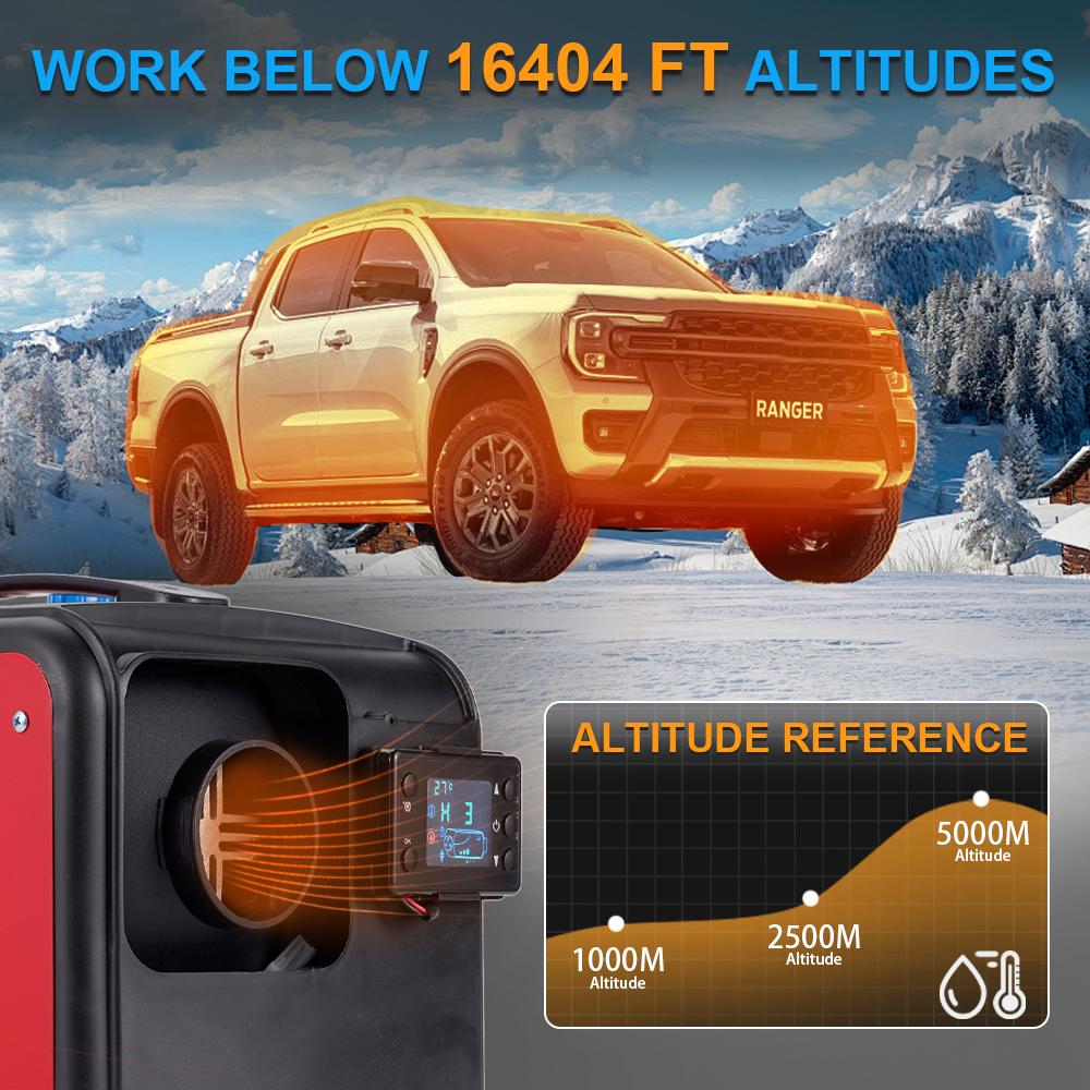 5-8KW 12/24V Air Diesel Heater Portable Noise Reduction LCD Monitor Parking Warmer For Car Truck Boat RV Parking Heater Heating