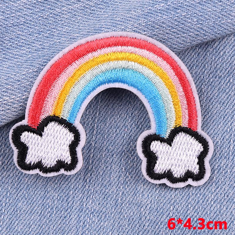 Hats Sew /Ironing Embroidered Patches Cartoon /Mushroom Planet Patch Iron On Patches For Clothing Thermoadhesive Patches Sew Badge