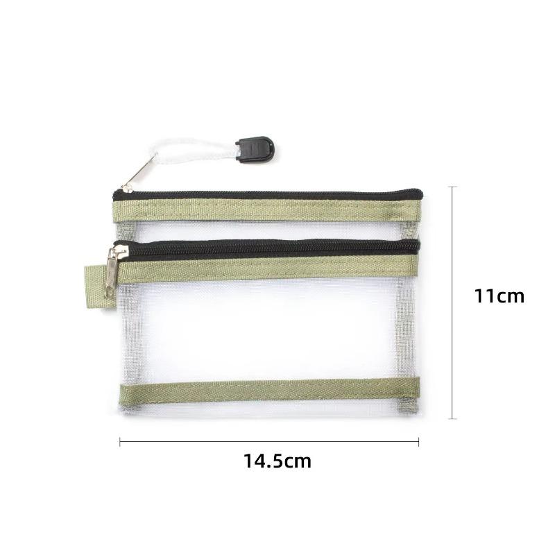 Zipper Mesh Lipsticks Cards Earphones Organizer Pouch for Coins Keys Travel Storage Case with Multiple  Money Card Storage Case