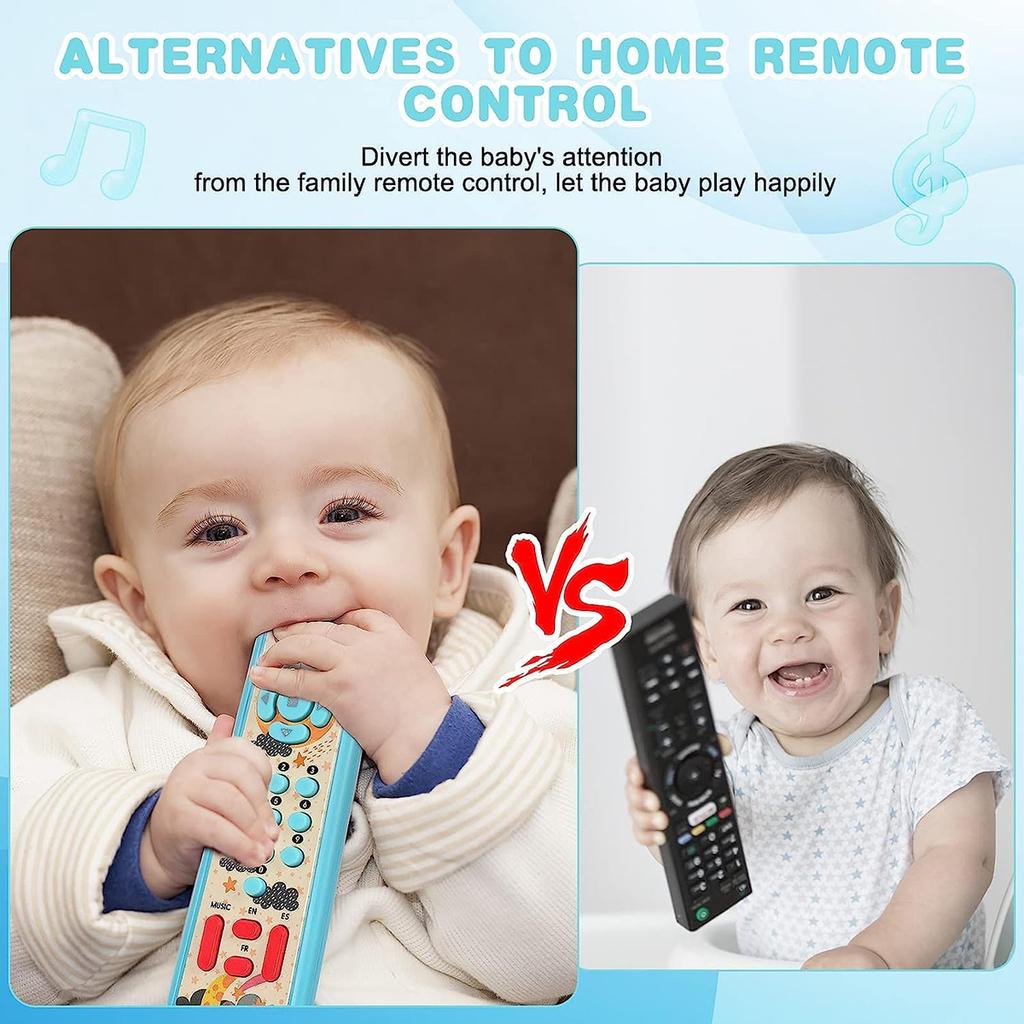 Baby Remote Control Toy, Artificial Mobile Phone, Early Education Game Button, (Requires Preparing Two No. 7 Batteries)