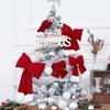 1-10PCS Christmas Velvet Bow 3D Hanging Decorative Tree Decoration Outdoor Festive Vintage Style Ribbon Christmas Party Supplies
