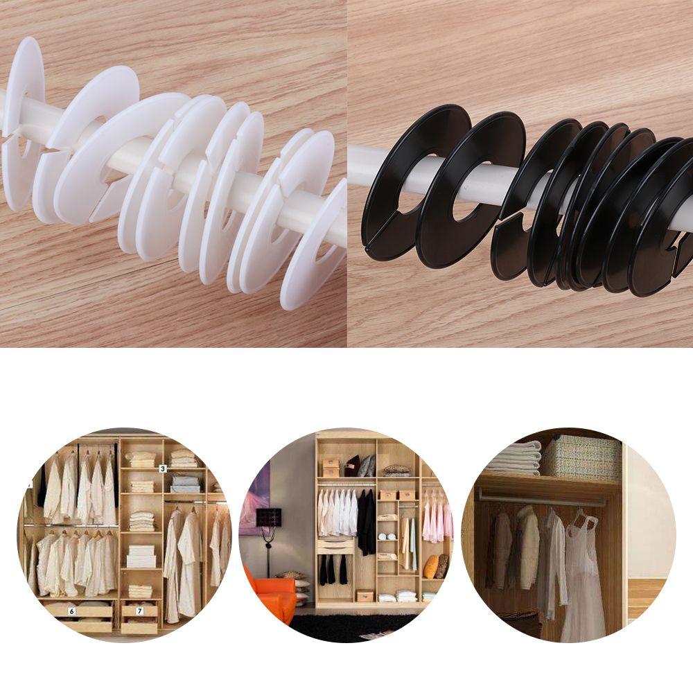 5/10PCS DIY Clothing Size Dividers Plastic Round Hangers Closet Dividers for Clothes Stores or Home White Blank Dividers
