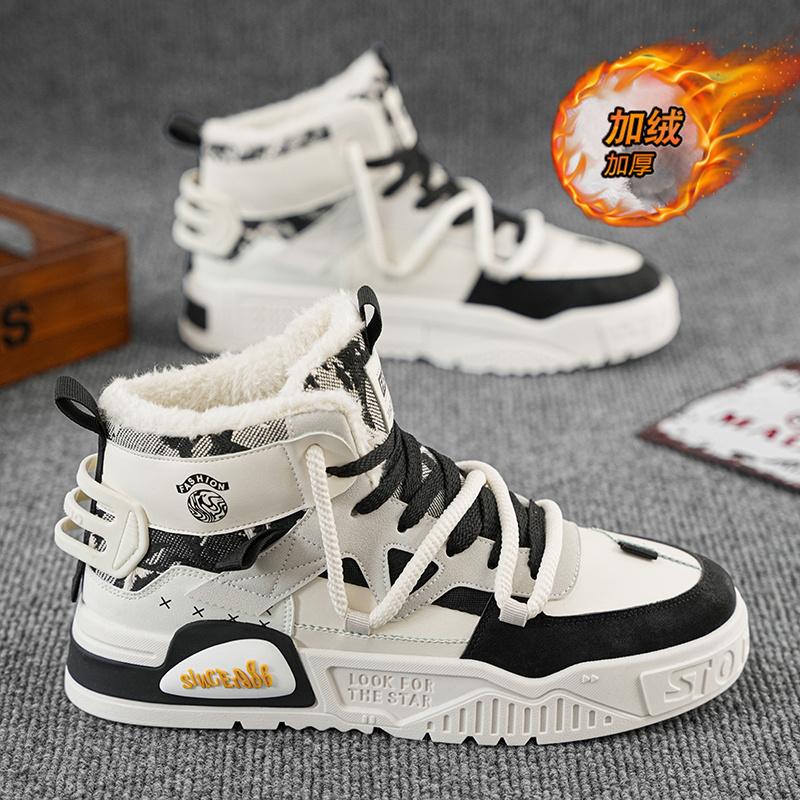 New spring high-top thick-soled invisible inner height-increasing casual board shoes sneakers