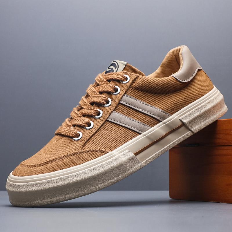 

Модная парусиновая обувь на плоской подошве для мужчин, парусиновые лоферы-рыбаки, летние мужские кроссовки, обувь нового стиля, мужская повседневная обувь SS25825 44 коричневый