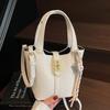 This Year's Popular Simple Ou Ruofeng Lychee Pattern Hand Carrying Bucket Bag Fashion Temperament Versatile High Sense Messenger Women's Bag