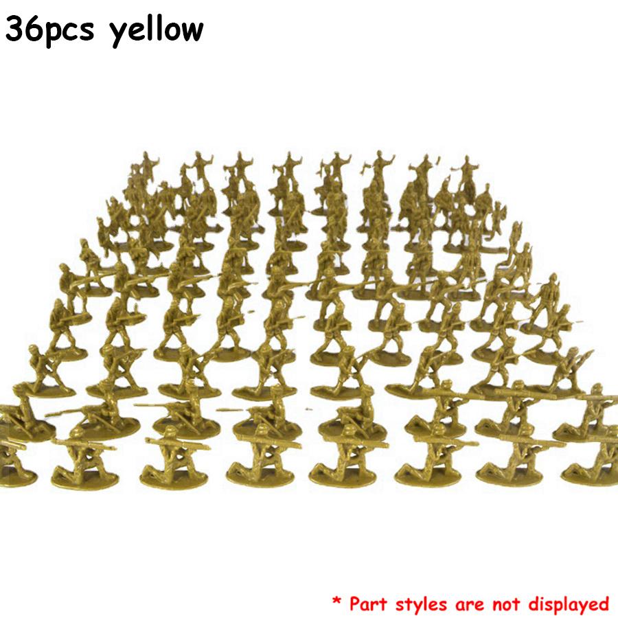 36pcs 5cm Mini Soldier Model Military Sand Table Decoration War Simulation Accessories Army Themed Party Decor