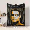 1pc The Matrix Blanket Lightweight Flannel Throw For Sofa, Bed, Travel, Livingroom, Office, Couch, Chair, And Bed