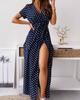 Women's Polka Dot Print Dress for Summer Casual Wear