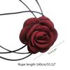 Black Camellia Collar Choker Chain Gothic Rope Choker Necklace Costume Party Pom Vampire-Choker for Women and Girls