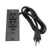 Konferanse Innfelt Strømskinne Bordkontakt Møbeluttak PD 20W Hurtiglading 2 USB-porter 1,5m Ledning