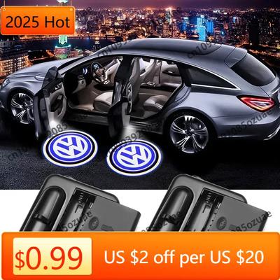 Heiß für Volkswagen VW GOLF POLO PASSAT TIGUAN TOURAN TOUAREG Autotür Willkommenslicht LED HD Projektorlampe Innenleuchten Zugang