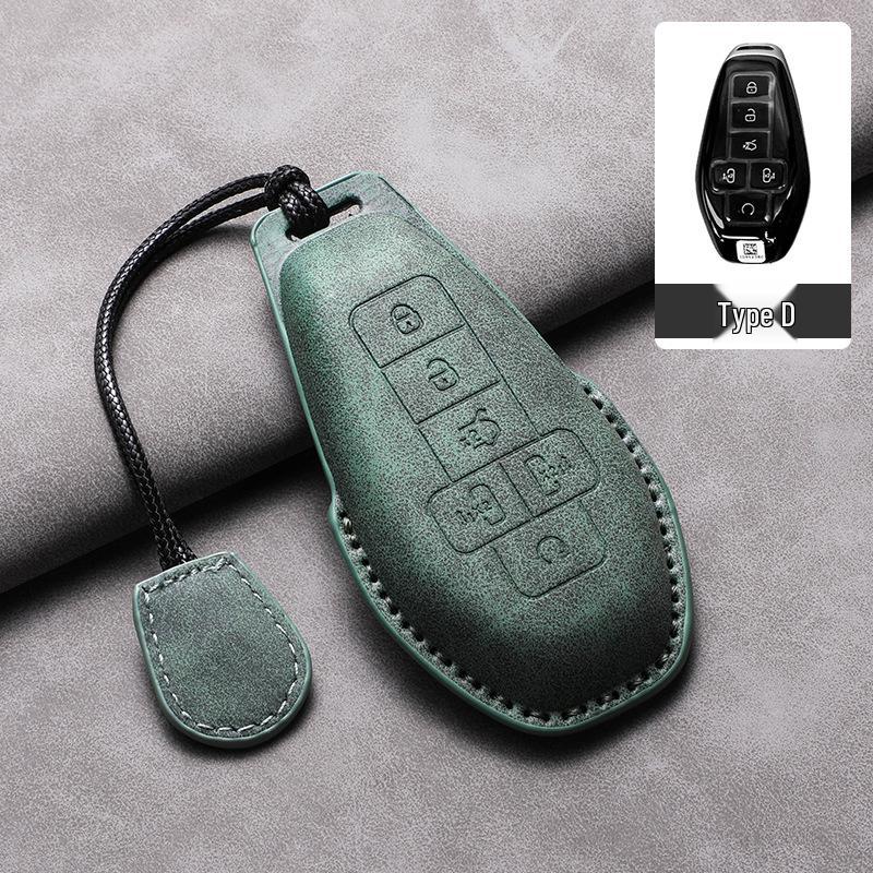 BYD D9 Key Faux Suede Protective Shell - Luxury Car Key Case
