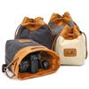 Ergonomic DSLR Camera Drawstring Bag Breathable Padding Multiple Small Compartments For Secure Carrying