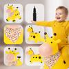 Children's Jumping Hopper with Pump Giraffe Yellow with Bandana