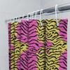 Animal Print Shower Curtain Hot Pink Leopard Design For Bathroom Decor Modern Gold Black Stripes Fabric Bath Liner By Taurusduan