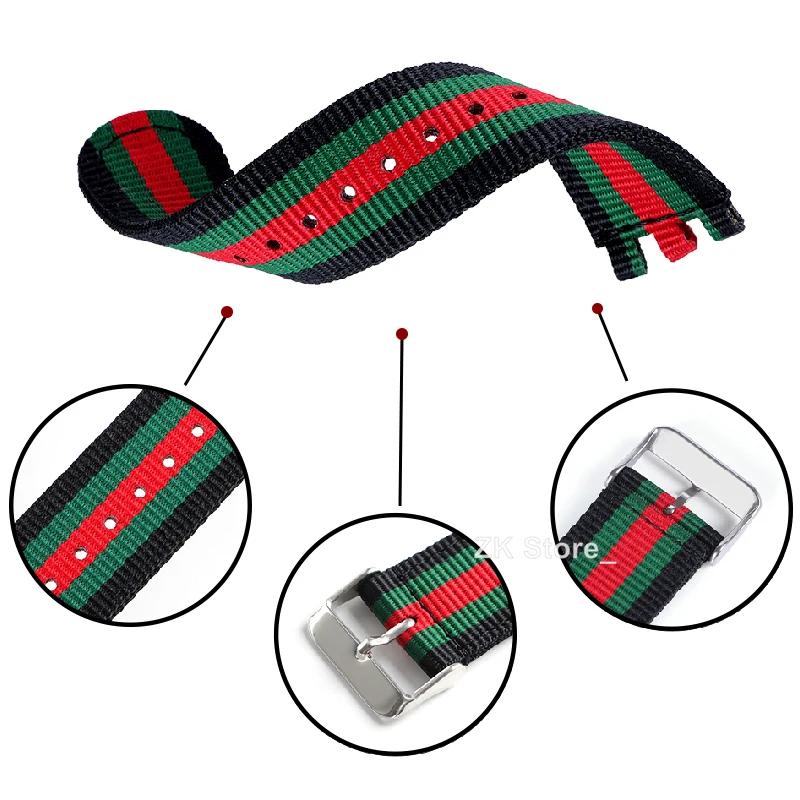 17mm 19mm 20mm Nylon Wristband Strap for Swatch Watchband Woven Canvas Fabric Band Men Military Sport Quick Release Watch Strap