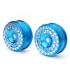 2Pcs Aluminium Alloy RC Car Wheel Hubs with Triangular Trim Fit for 1 8 Drifting CarBlue
