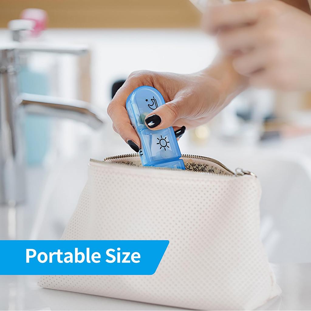 Weekly Pill Box 7 Days Portable Pill Box 7 Days with 3 Separate Compartments for Medications for Vitamins Design for Dietary
