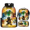 Cartoon-Rucksack-Set 3 Teile Leichte Schultasche für Mittelschüler Umhängetasche