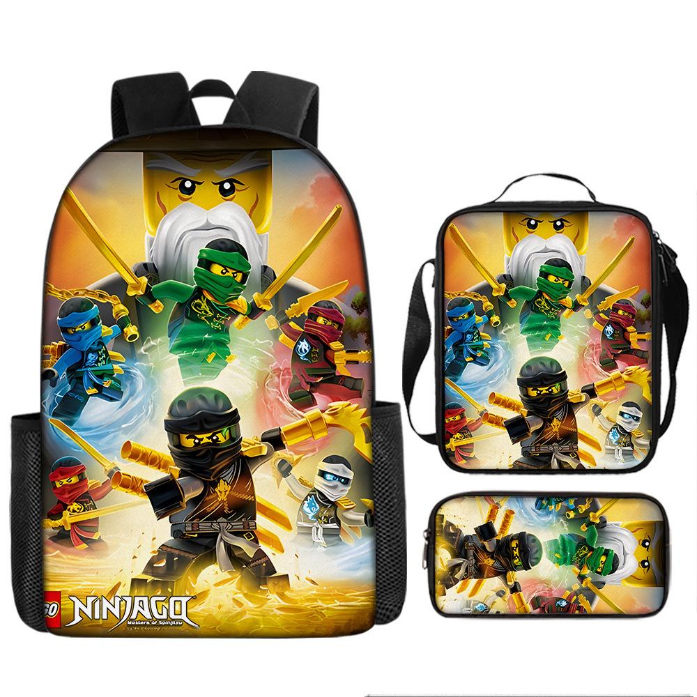 Cartoon-Rucksack-Set 3 Teile Leichte Schultasche für Mittelschüler Umhängetasche