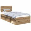 Bed Frame Craft Oak 90 X 190 Cm Solid Pine Wood