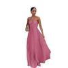 Solid Color Tube Top Pleated Sleeveless Suspender Dress