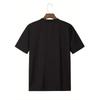 Men's Summer Short Sleeve T-Shirt with Letter Print - Casual Round Neck Breathable Top, Short Sleeve Summer Wear for Hot Weather, Versatile for Casual