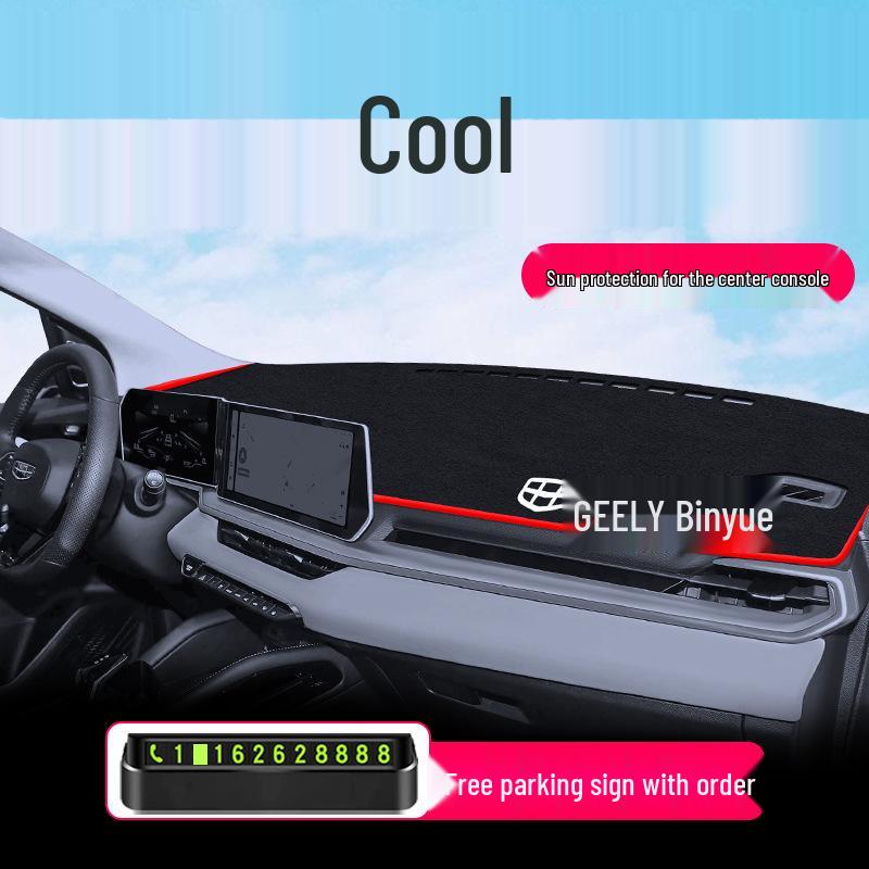 Sunshade & Light-Blocking Mat for 2023 Geely Binyue COOL Console, Champion Edition Interior Accessory.