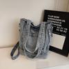 Denim Tote Bag Women Shoulder Bag Vintage Handbag