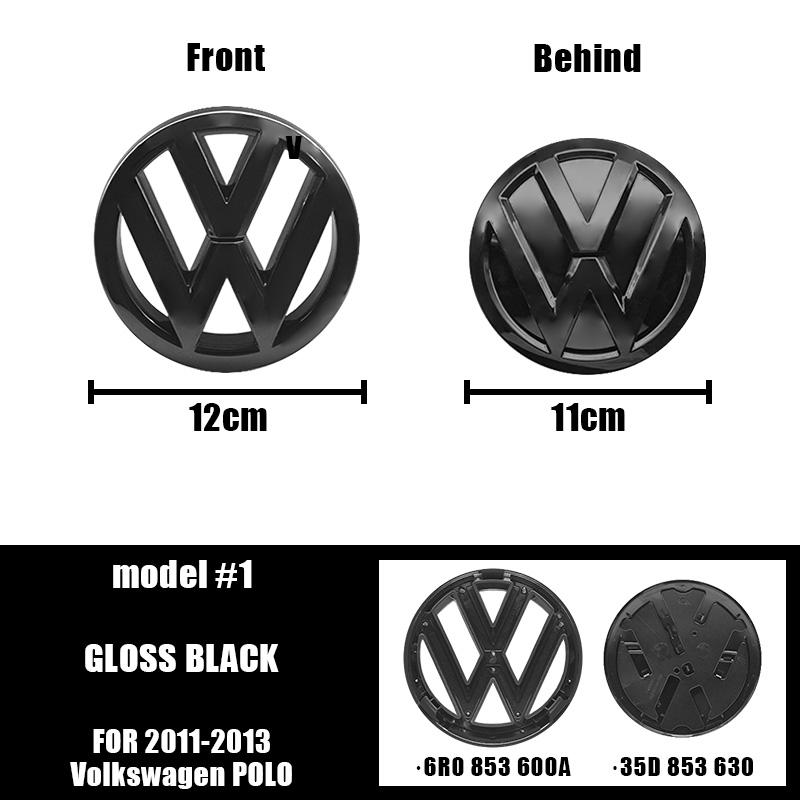 Pentru VOLKSWAGEN VW 2 Bucăți Embleme Auto Grilă Față Sticker Capac Portbagaj Spate Insigne Decaluri Accesorii Pentru Volkswagen Polo 2011 2012 201