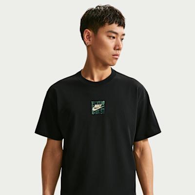 Nike Sportswear T Shirts Men's Black Crew Neck Moderate