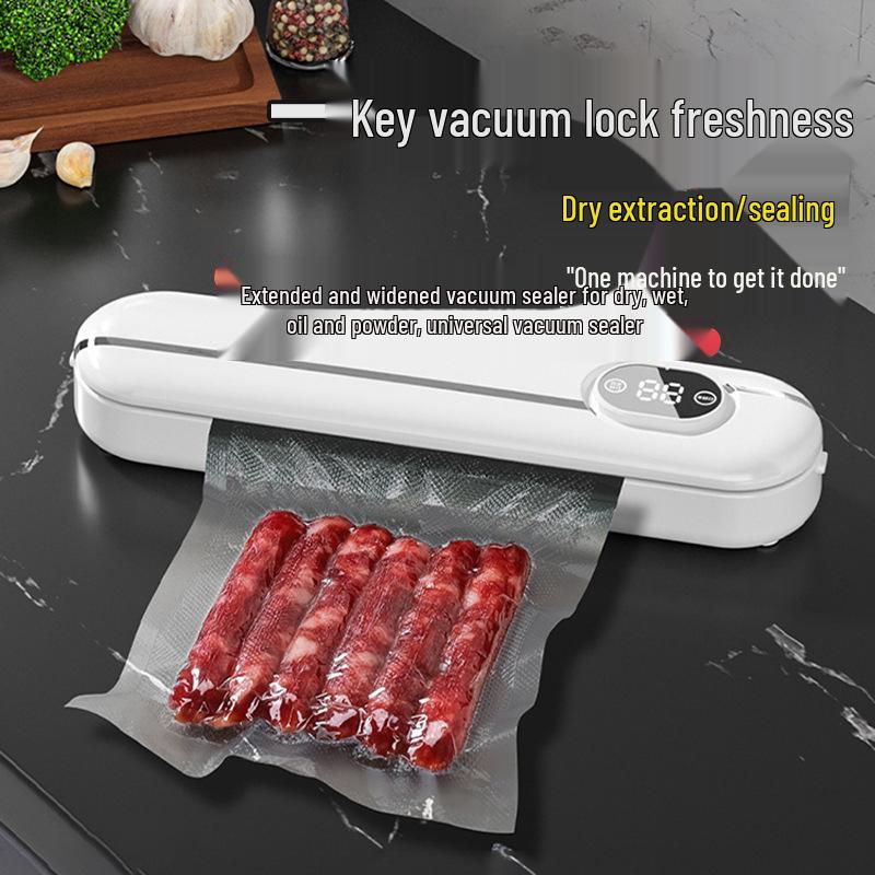 

Повністю автоматичний вакууматор подвійного призначення для зберігання сухої та вологої їжі