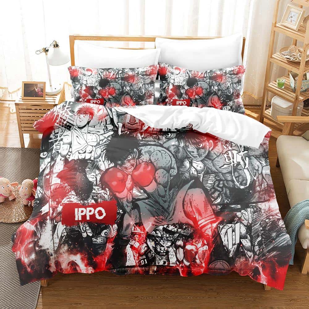 New Anime Hajime No Ippo Bedding Set Duvet Cover Comforter Bed Set Quilt Cover Pillowcase King Queen Twin Size Boys Girls Adult