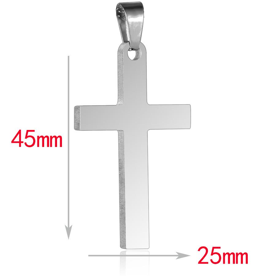 Gold Electroplated Stainless Steel Cross Necklace for Men and Women - Trendy European & American Fashion Accessory