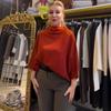 Fall Winter Slimming Turtleneck Knit Sweater Loose Fashion Simple Design Women