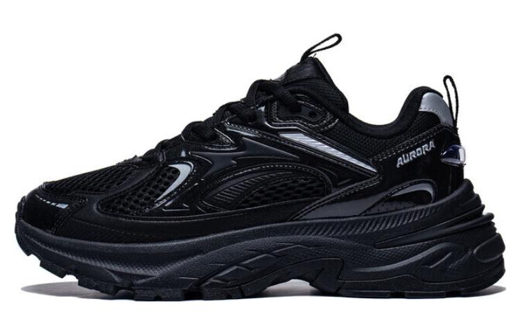 Li Ning Aurora 2K Удобная амортизация, Износостойкие Низкие Повседневные Кроссовки Женские Черные AGCT108-2 37.5
