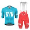Ensemble de cyclisme d'été pour homme, respirant et évacuant la transpiration : maillot à manches courtes et cuissard à bretelles. Collection été 2026.