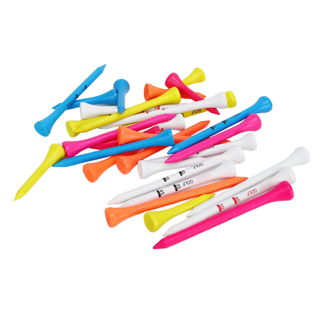 Golf Tee Set Maple Clear Scale Stable Multiple Size Easy Adjustment Robust Wooden Golf Tee Replacement