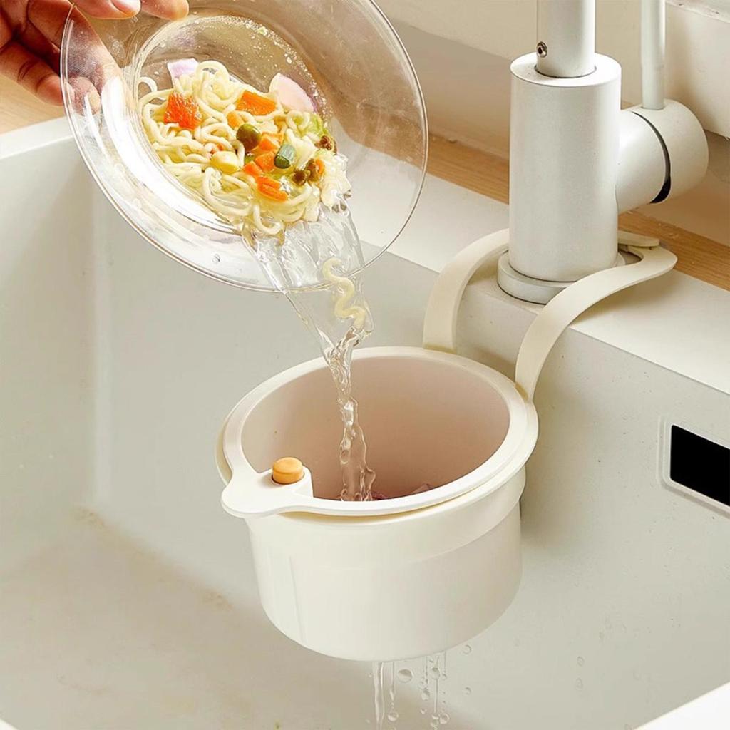 Wall-mounted Sink Draining Basket Household Detachable Kitchen Food Residue Filter Daily Fruit Cleaning Water Drain Fliter