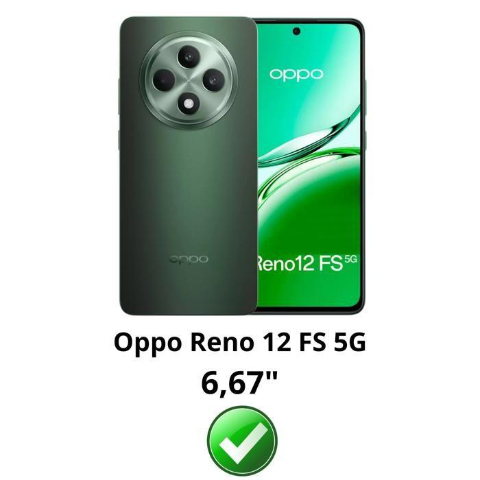 Tempered Glass for Oppo Reno 12 FS 5G [Pack 2] Phonillico® Screen Protector Glass Film