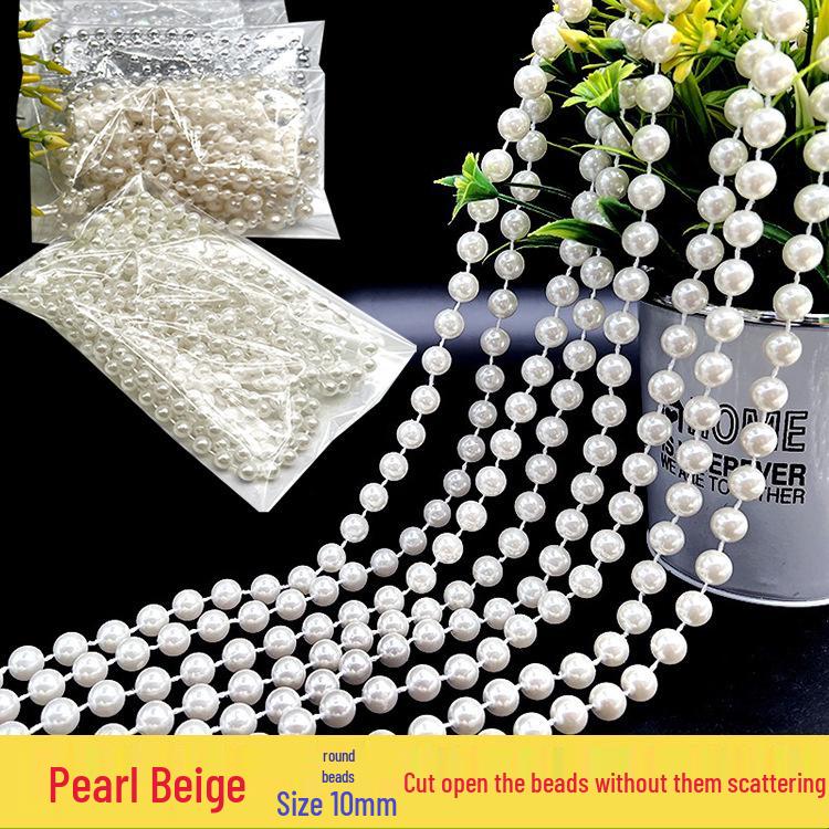 Adjustable 6-14mm Pearl Strand Chain for DIY Wedding Decor