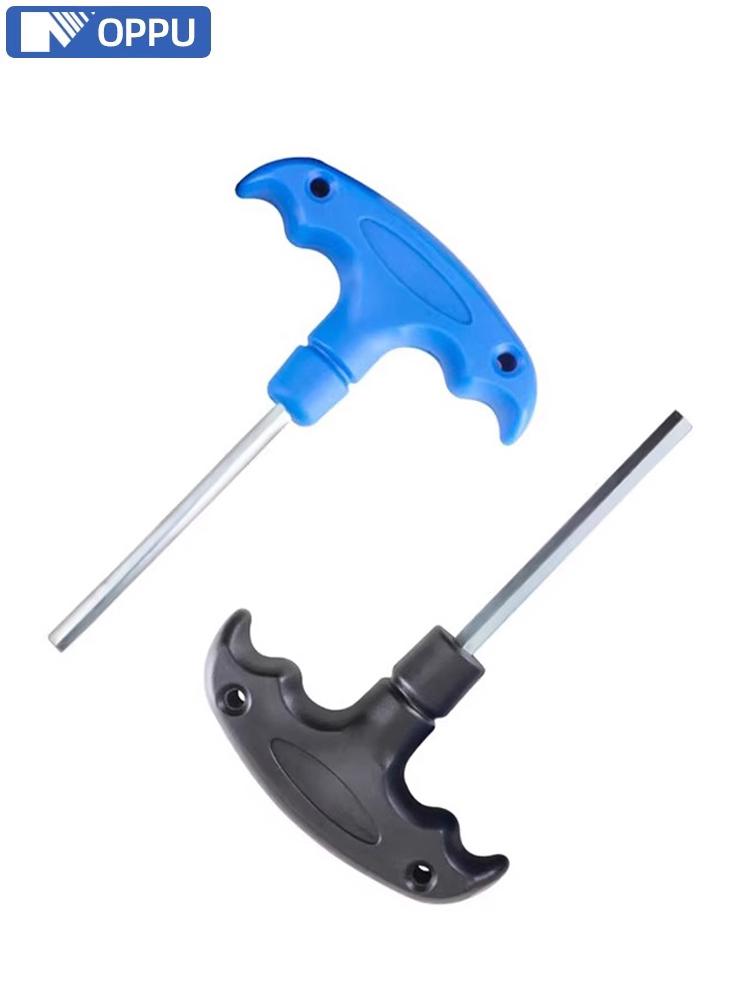 Nickel-Plated T-Handle Hex Key Tool, Metric/Imperial Sizes M0.9-14mm & 1/16-3/8"