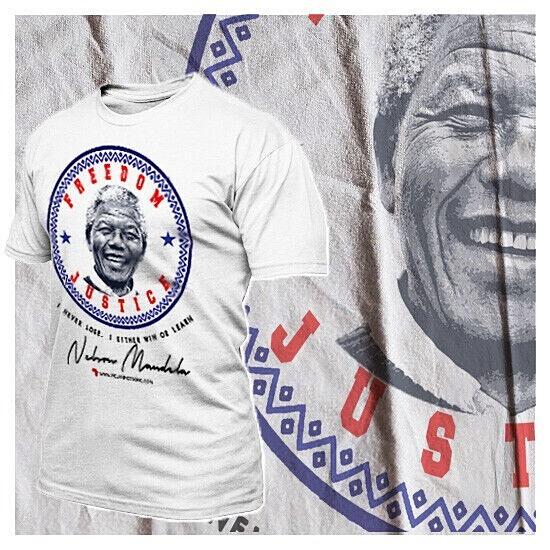 

Nelson Mandela T-Shirt Black History Month Pan-African melanin pride tee XL