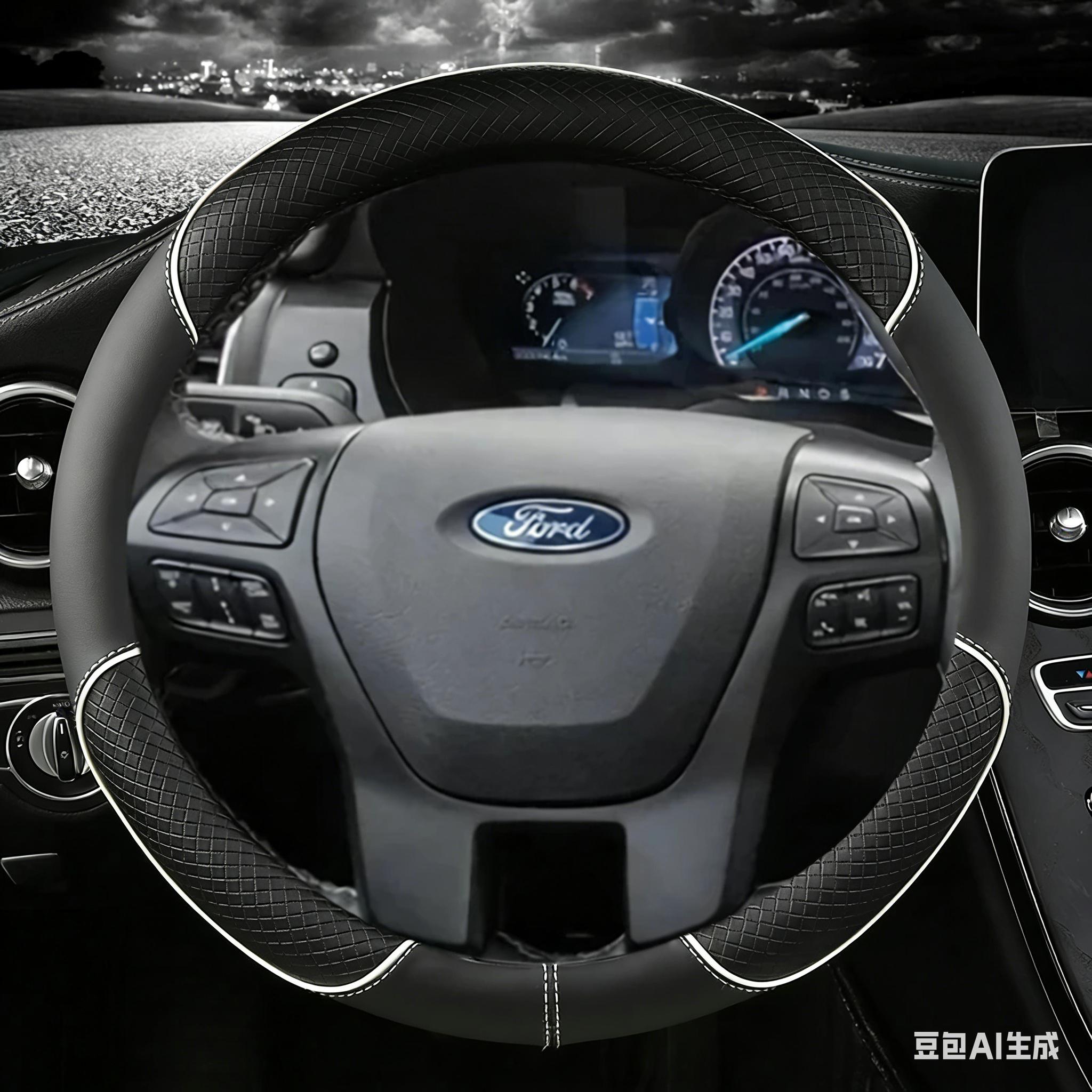 Leather Car Steering Wheel Cover For